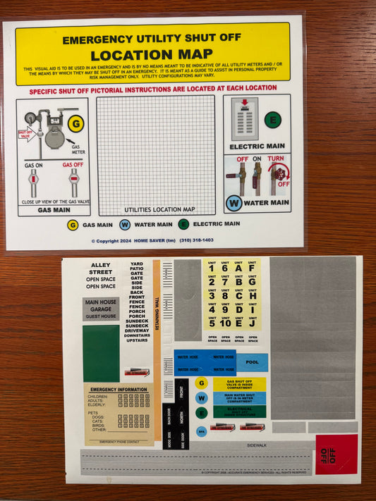 Home Saver Kit 2.0 - Replacement Map & Sticker Set
